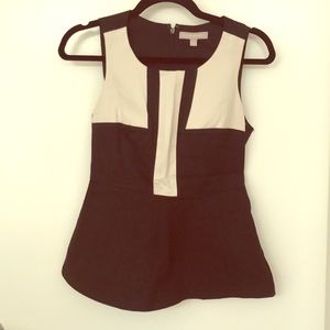 Black and Tan peplum top